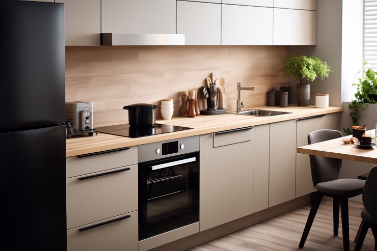 Vista di una cucina di design