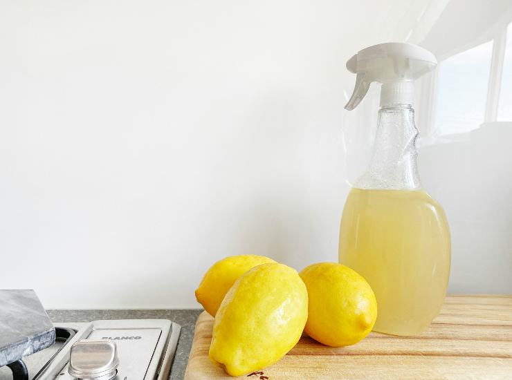 limoni e flacone spray