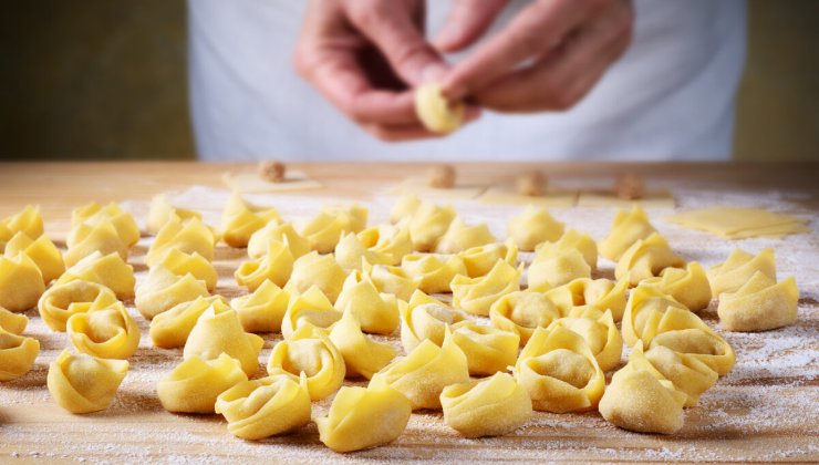 Piatto di pasta ripiena romagnola