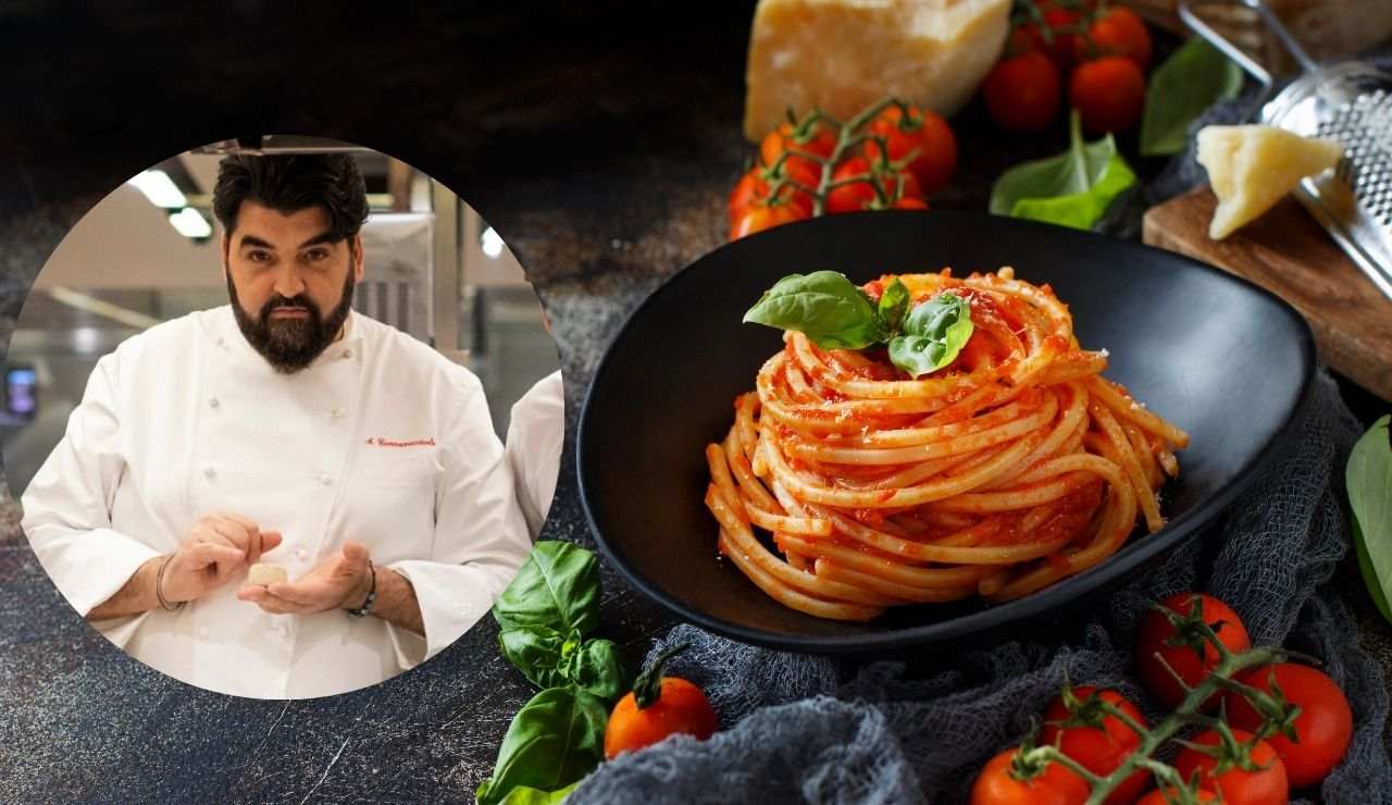 Gli Chef stellati si litigano al Pasta al Pomodoro: quella di Cannavacciuolo é da leccarsi i baffi | Questo il suo segreto