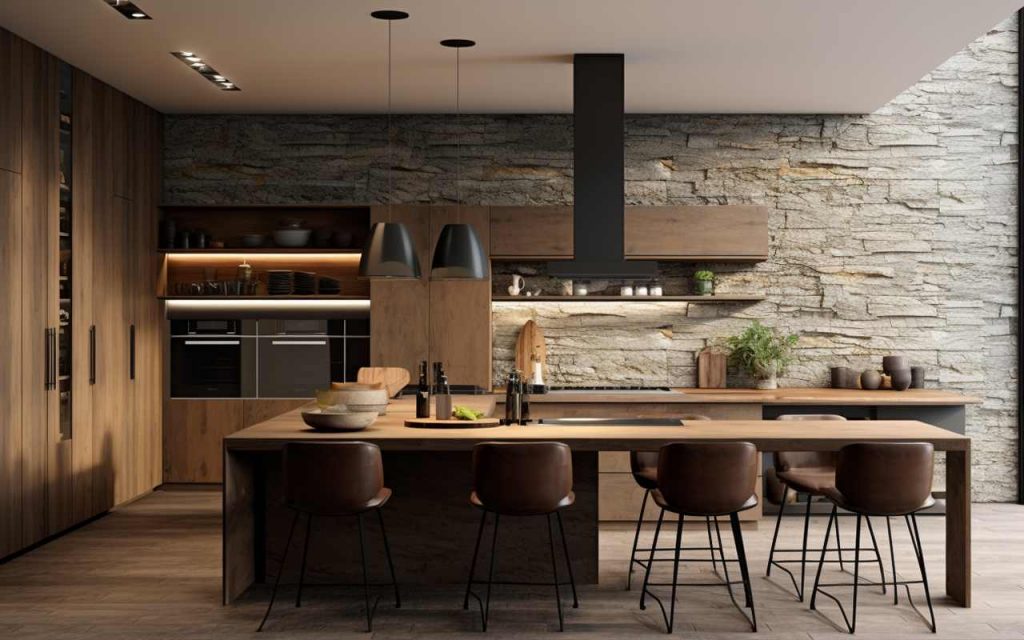 Vista di una cucina di design