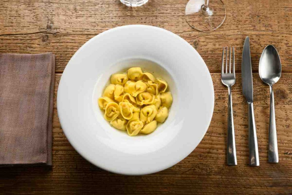 Piatto di pasta ripiena romagnola