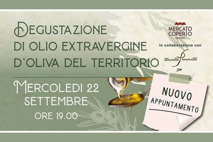 Degustazione Olio Extravergine d'oliva al Mercato Coperto di Ravenna