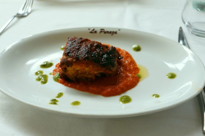 Lasagnetta di pesce e verdure di stagione - Trattoria La Puraza - Rimini